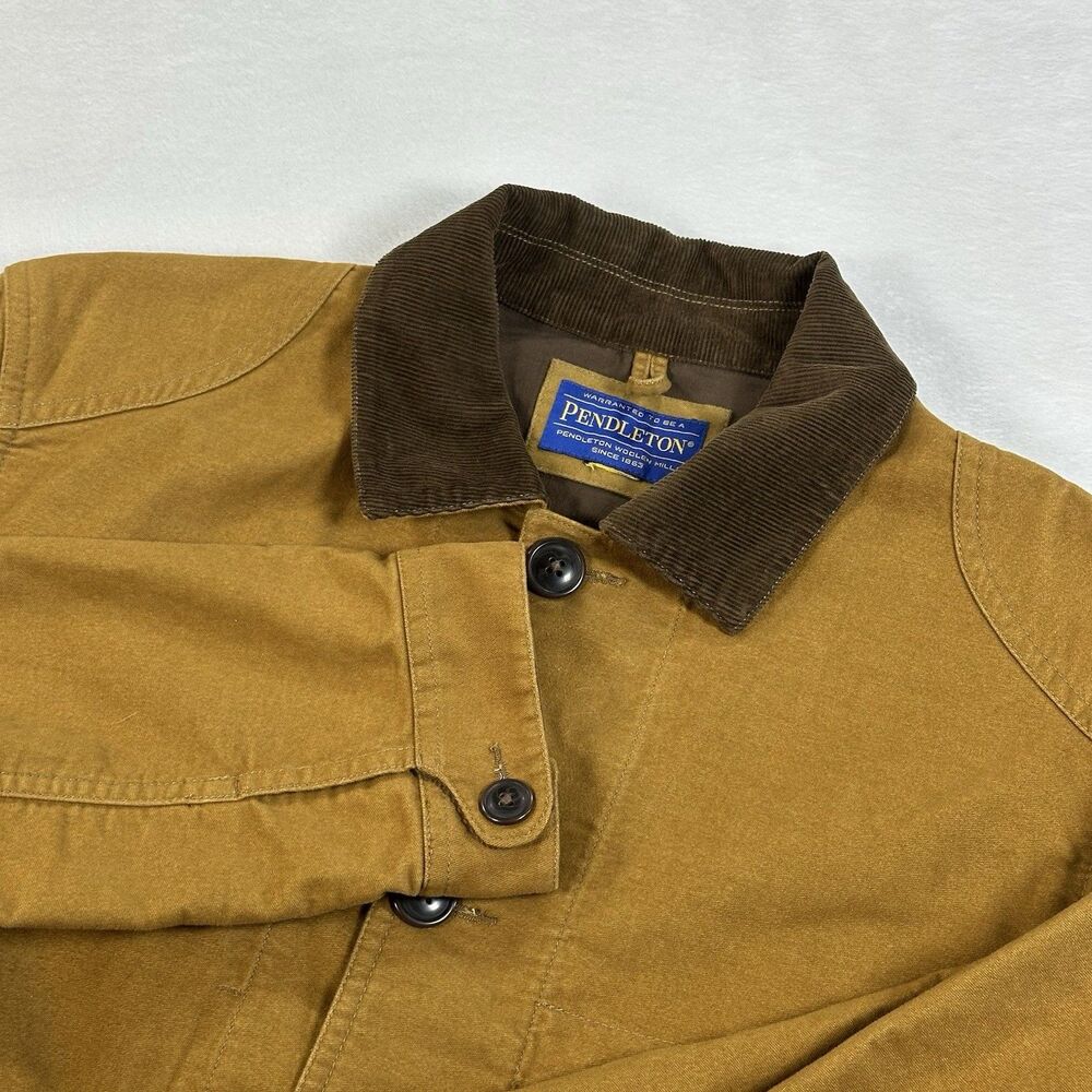 Pendleton Woolen Mills Barn Jacket Men XXL‎ Brown Canvas Cotton Chore Workwear